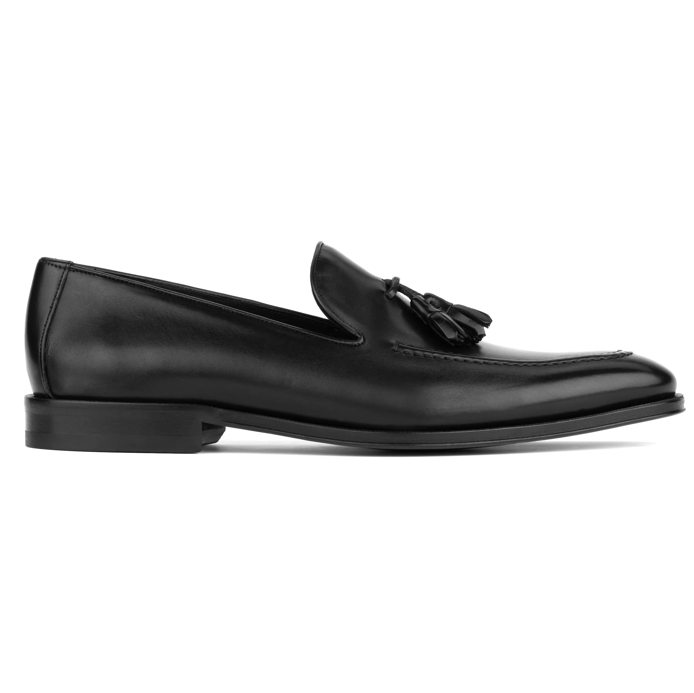 Maurizio Black Calf Tassel Loafer