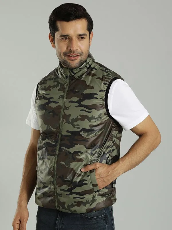 Men Color Block Sleeveless Gilet