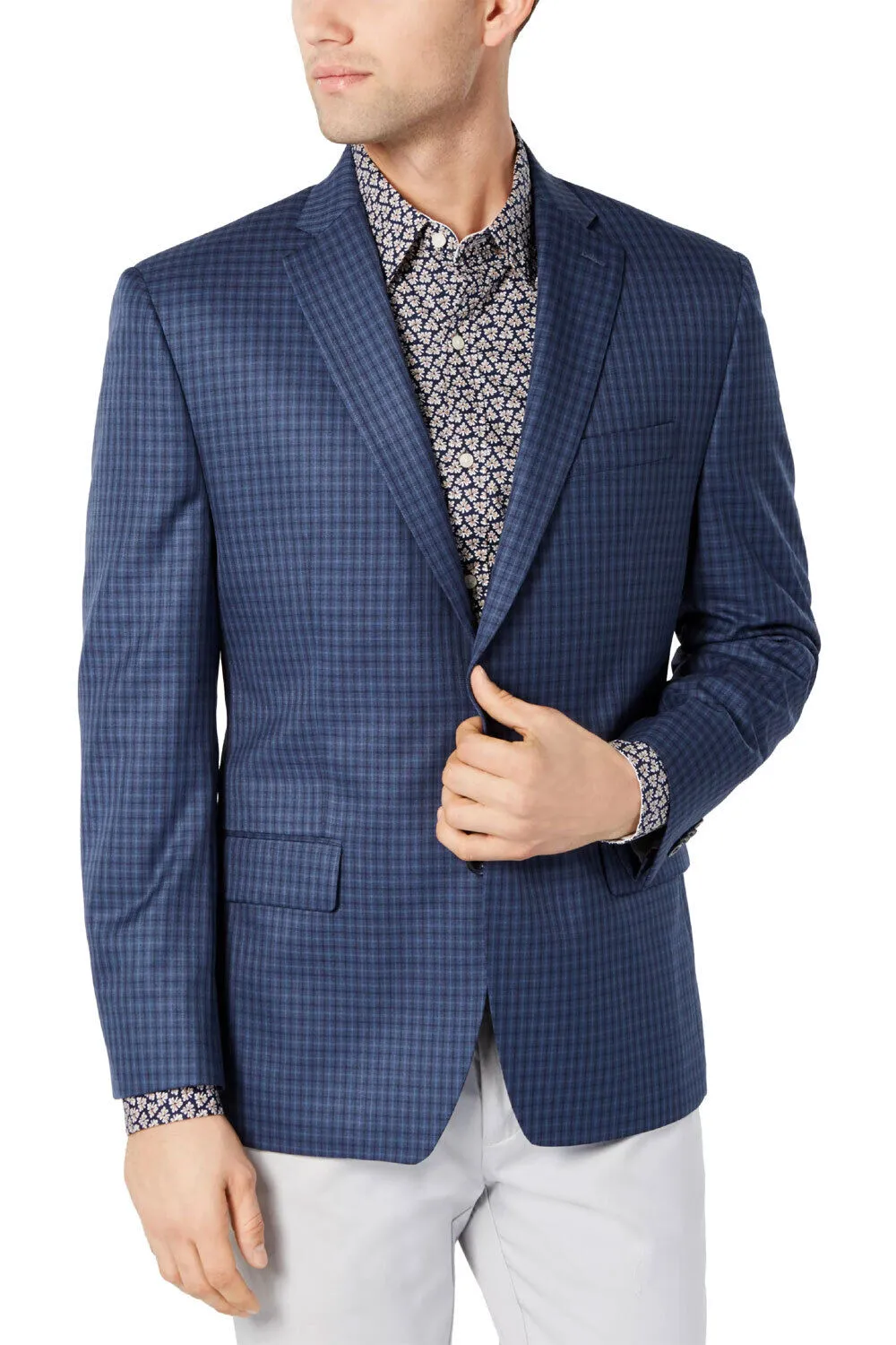 Michael Kors Mens Classic-Fit Check Sport Coat