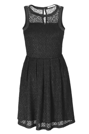 MISMA Black Lace Sleeveless Dress