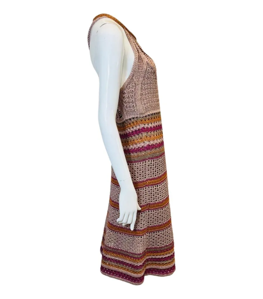 Missoni Crochet Metallic Dress. Size 42IT