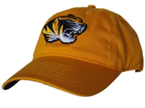 Missouri Tigers Gear for Sports Gold Mascot Logo Adjustable Slouch Hat Cap