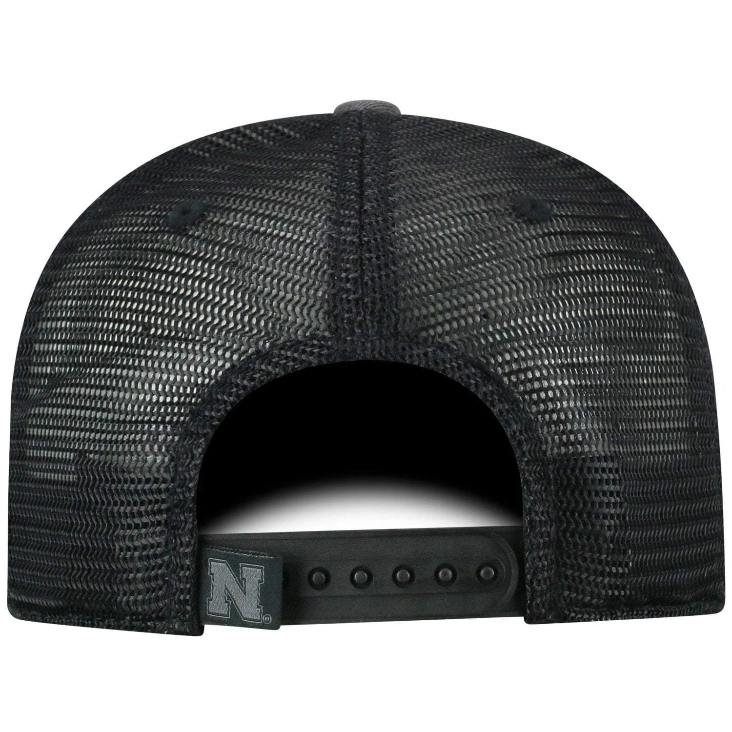 Nebraska Cornhuskers TOW Black "Land" Mesh Adj. Relax Hat Cap