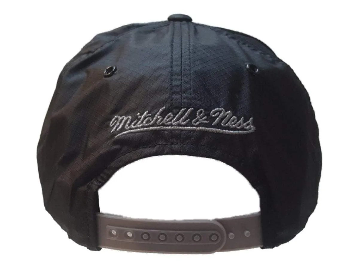 New York City FC Mitchell & Ness Black Gray Nylon Structured Flat Bill Hat Cap