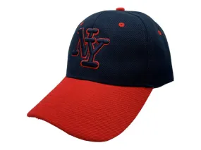 New York "NY" XM Navy & Red Semi-Structured Adjustable Strap Hat Cap AA647