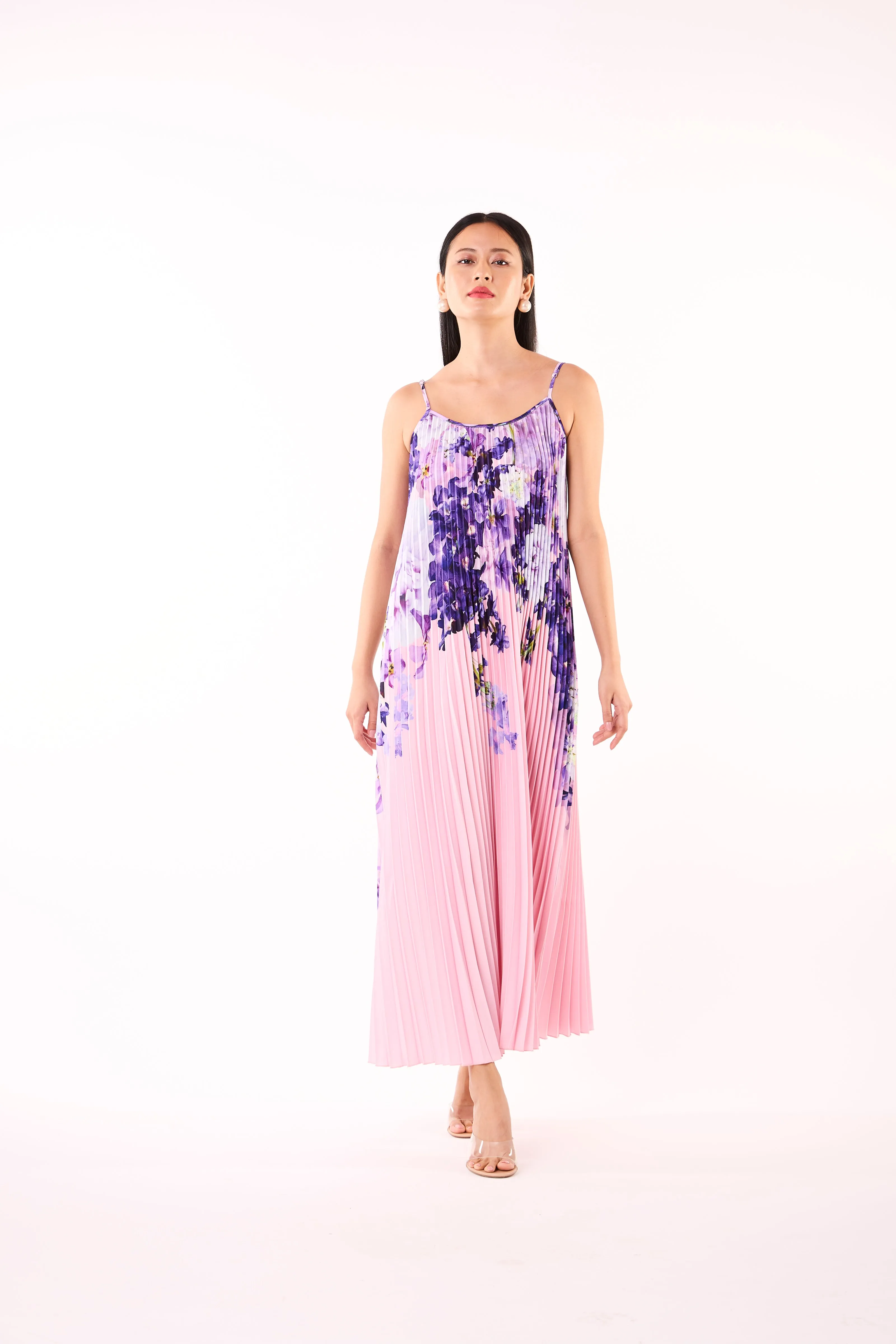 Olivia Floral Slip Dress - Pink