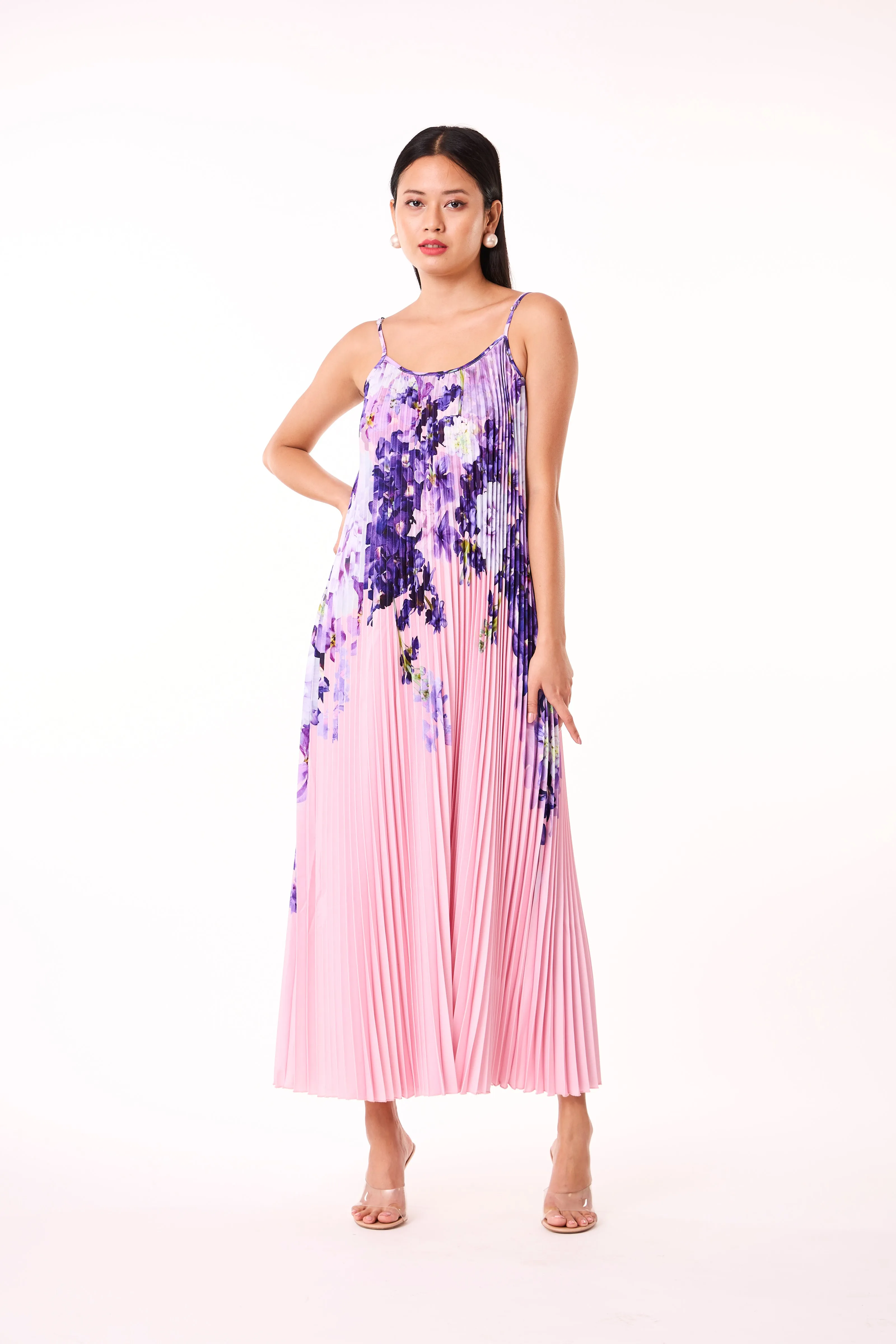 Olivia Floral Slip Dress - Pink