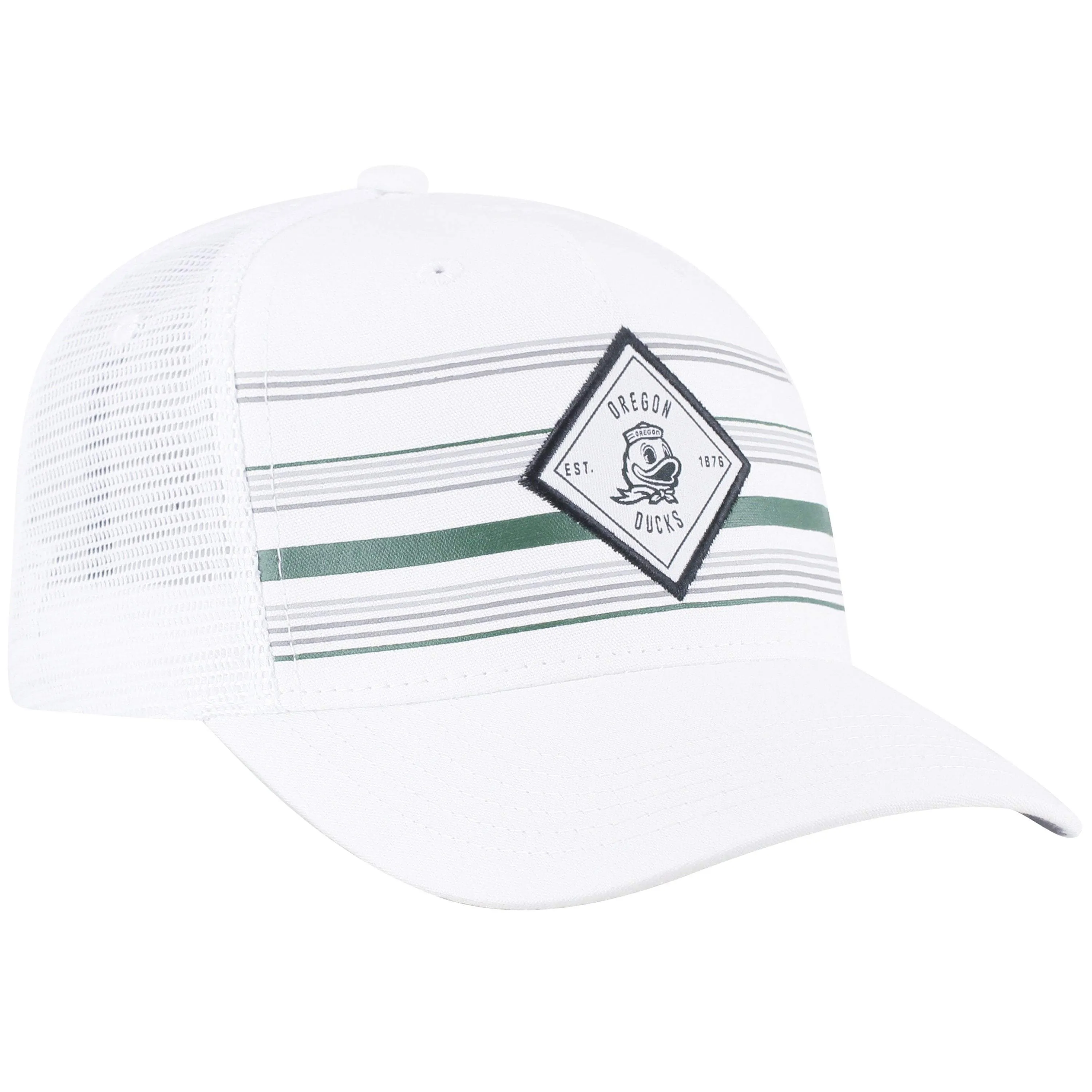 Oregon Ducks TOW White "36th Ave" Mesh Adj. Snapback Hat Cap