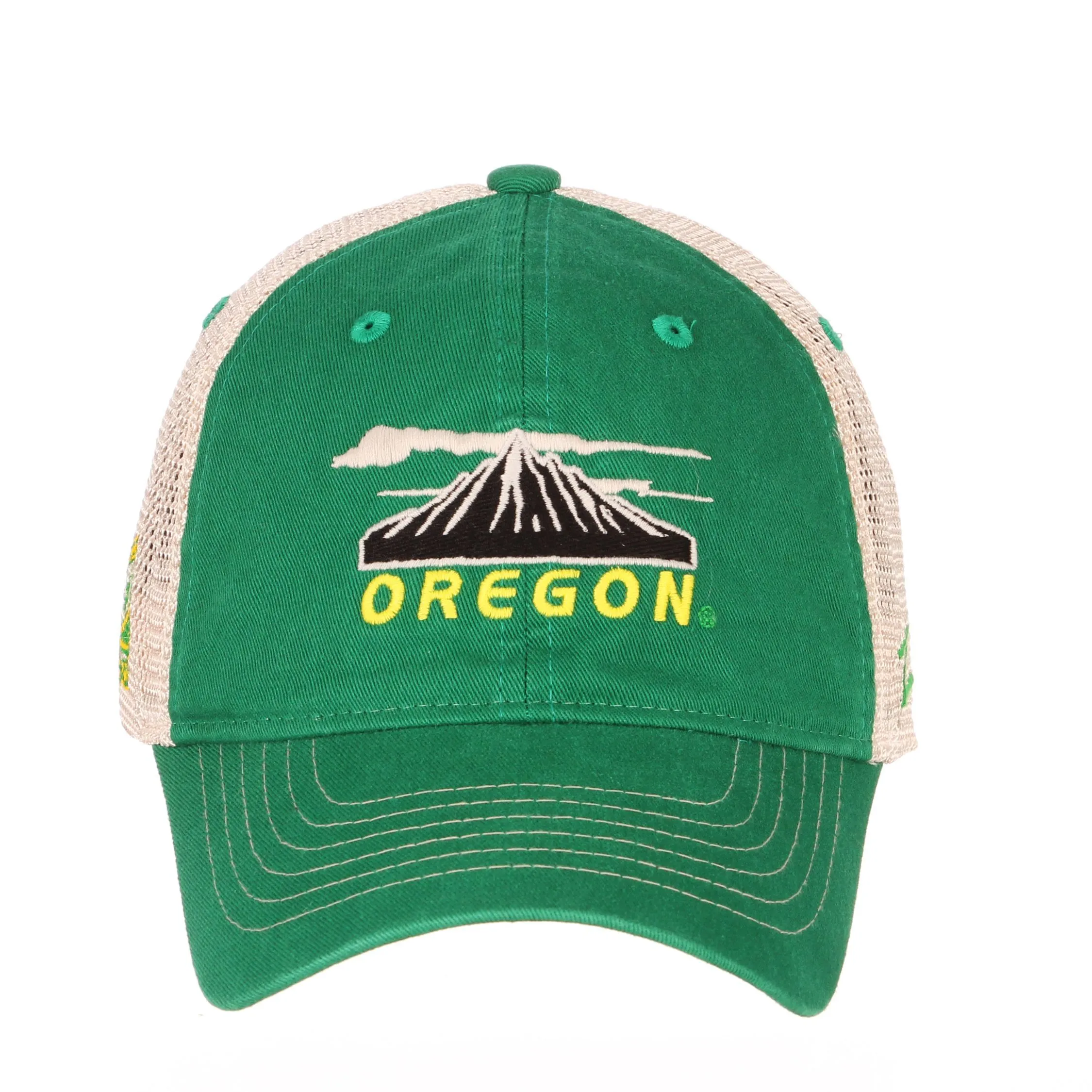 Oregon Ducks Zephyr Green "Destination" Mountains Mesh Snapback Relax Hat Cap