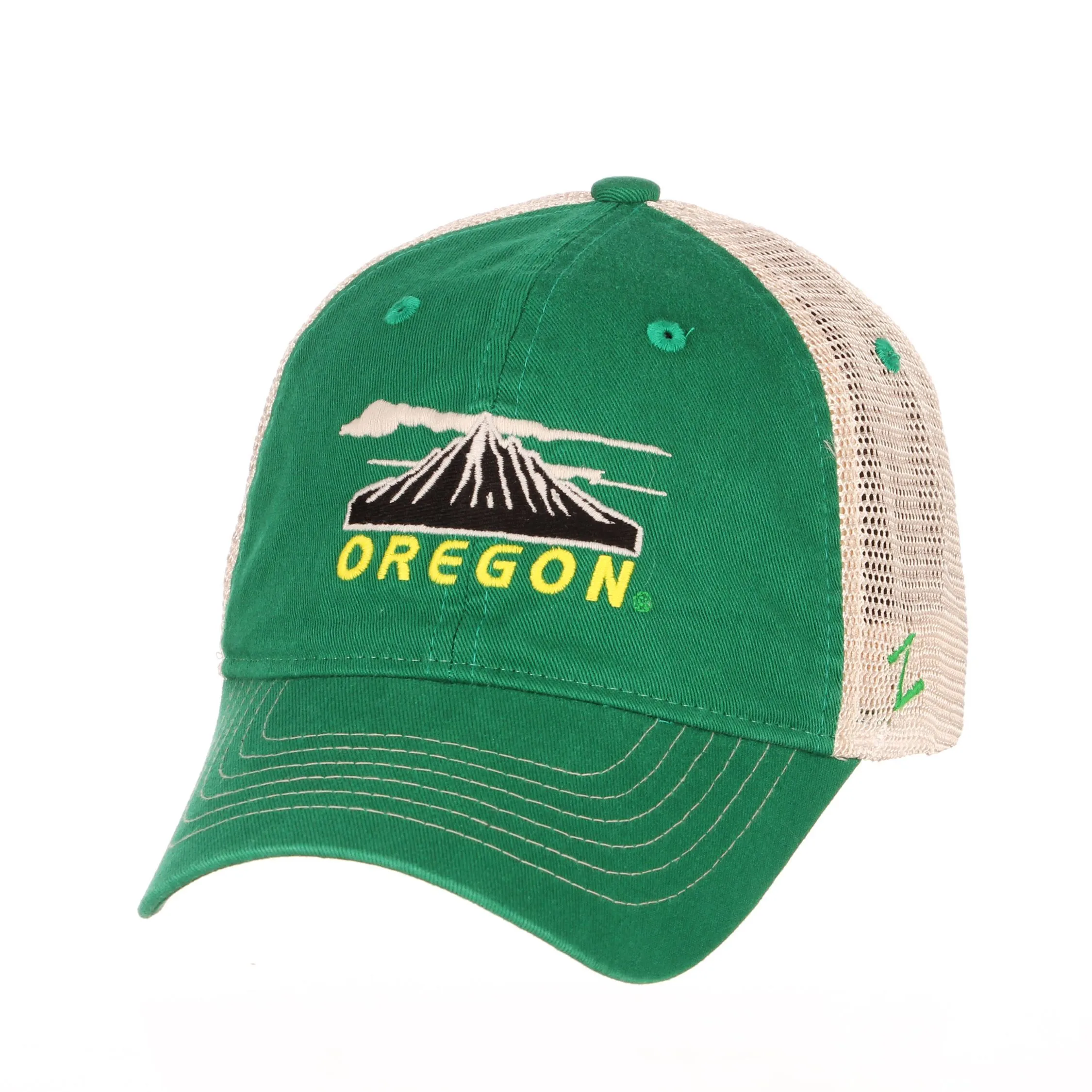 Oregon Ducks Zephyr Green "Destination" Mountains Mesh Snapback Relax Hat Cap