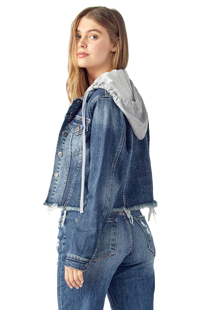 Oxford Denim Hoodie Jacket