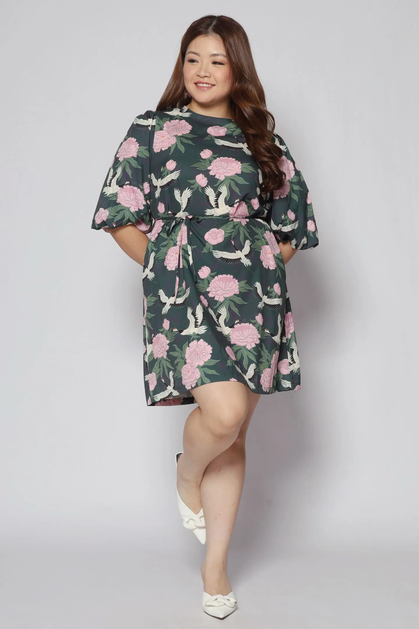 Pam Dress in Peony Crane