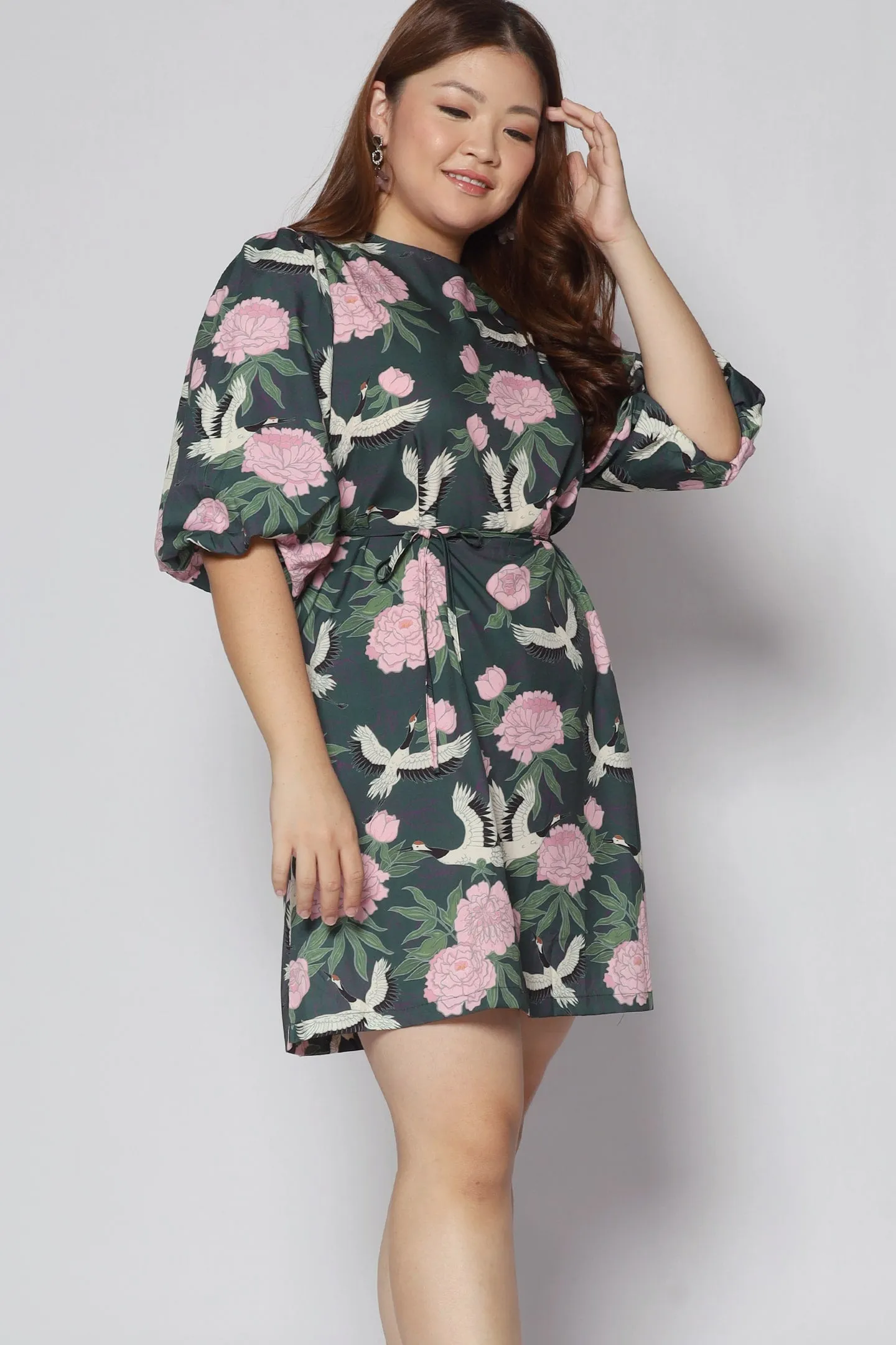 Pam Dress in Peony Crane