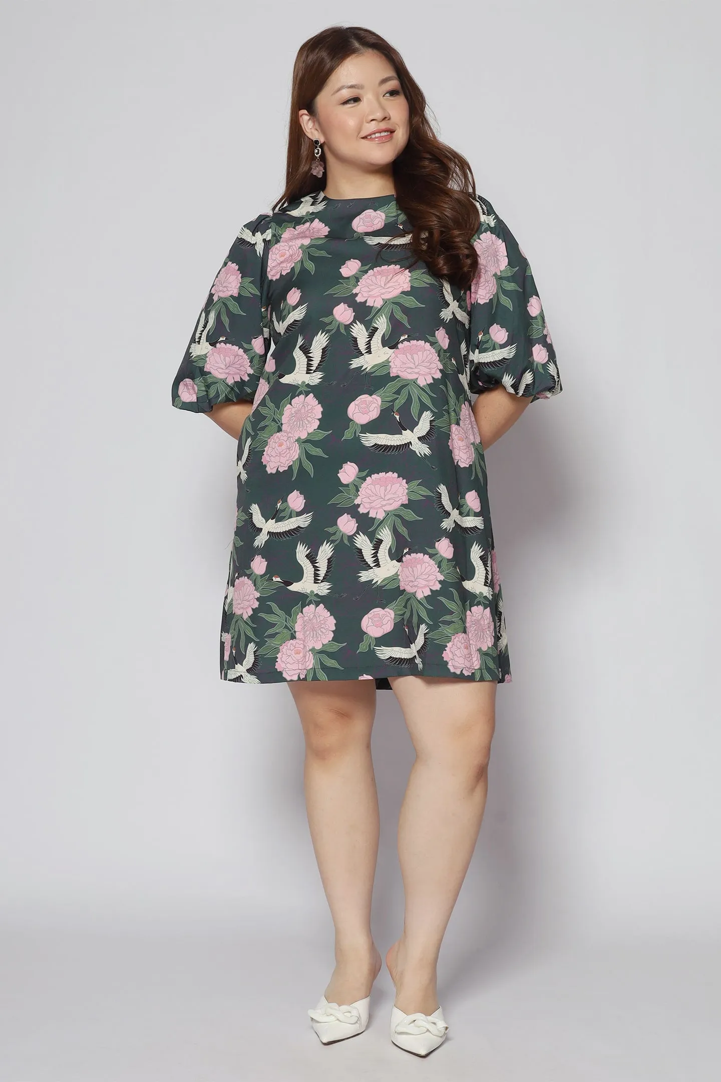 Pam Dress in Peony Crane