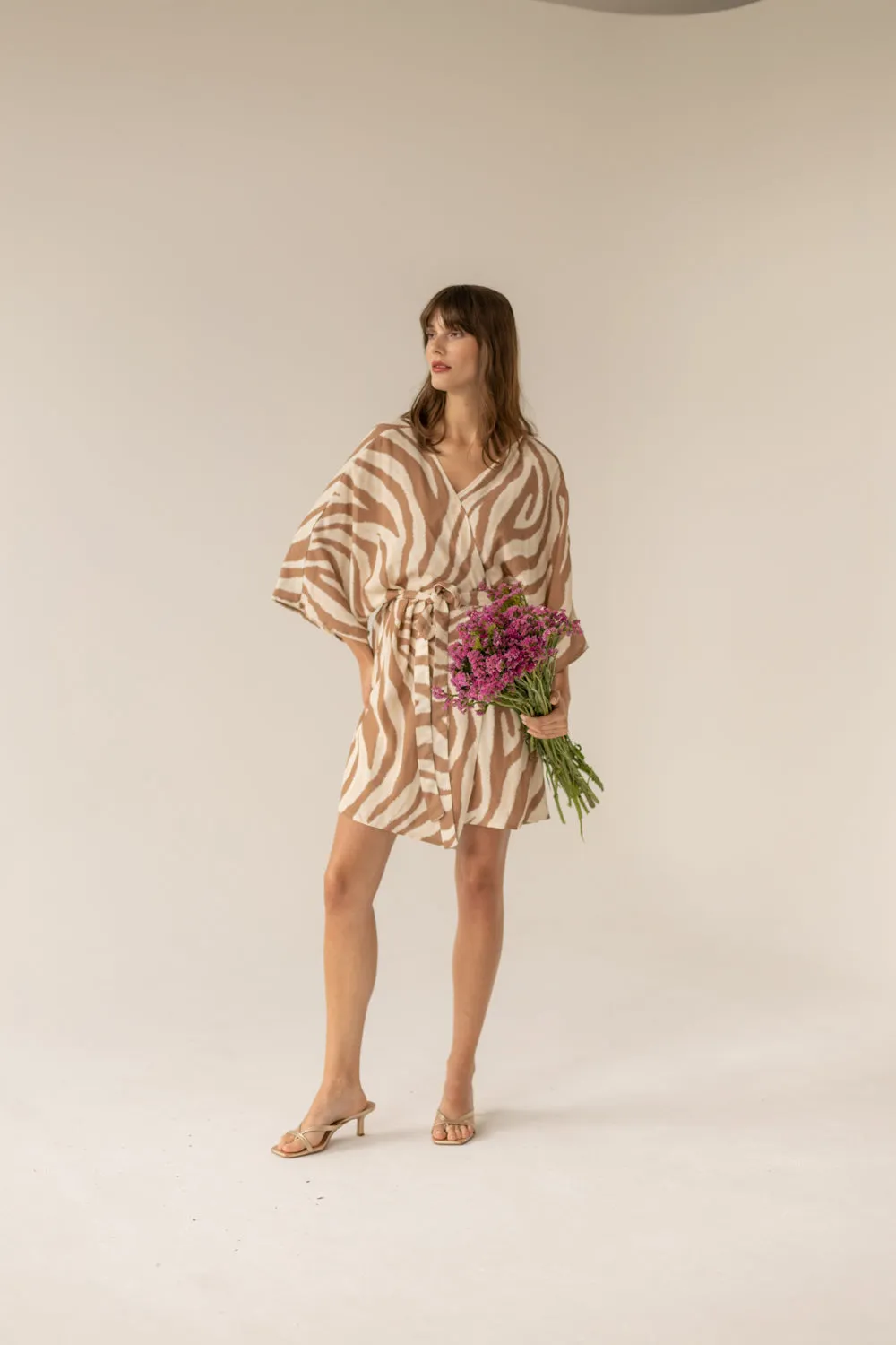 Pareo Dress Zebra Caramel