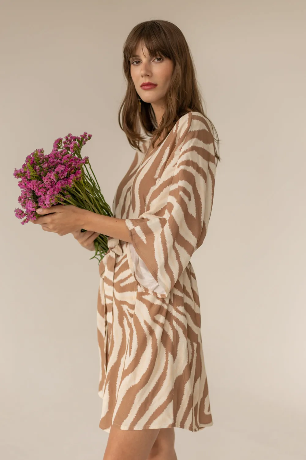 Pareo Dress Zebra Caramel