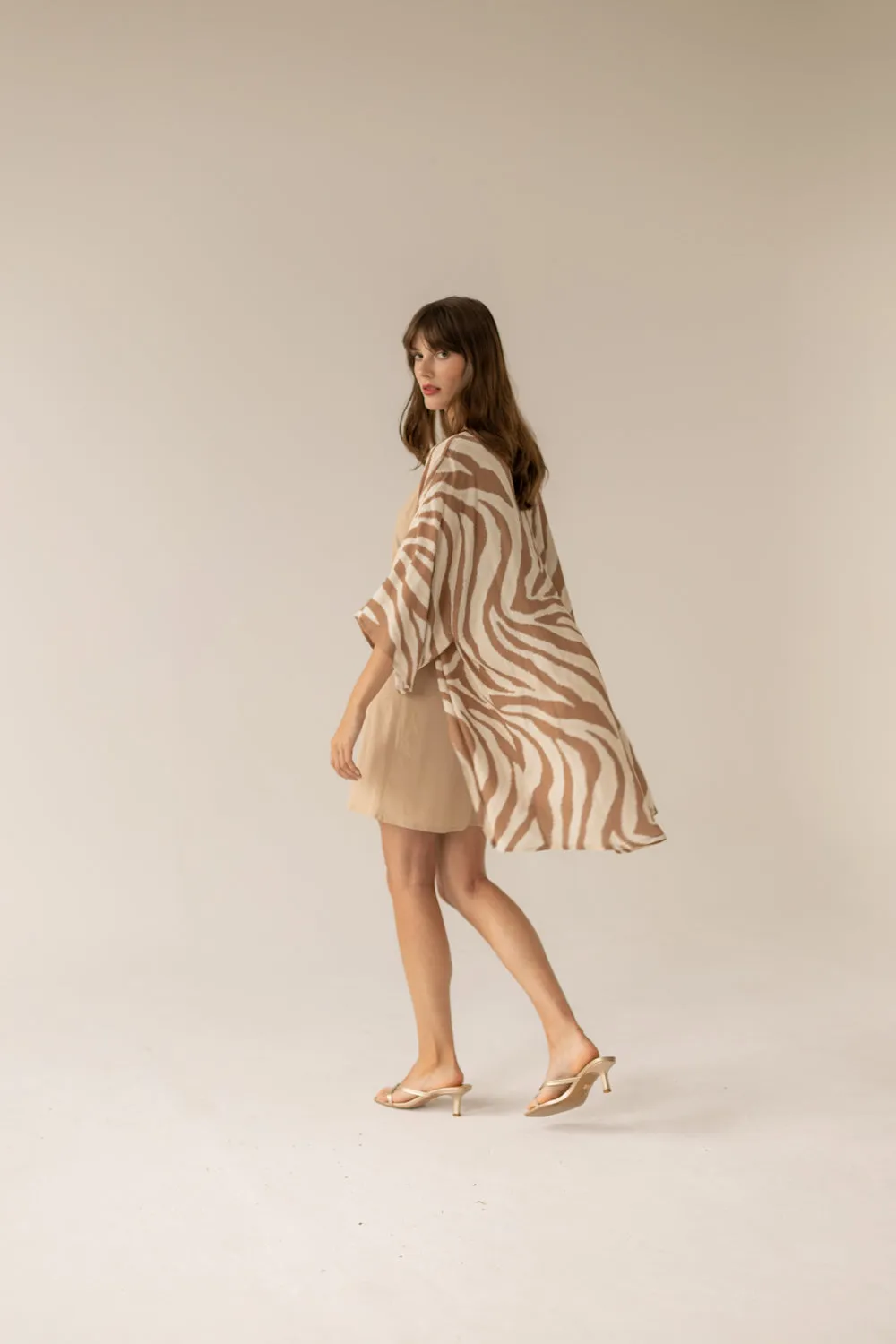 Pareo Dress Zebra Caramel