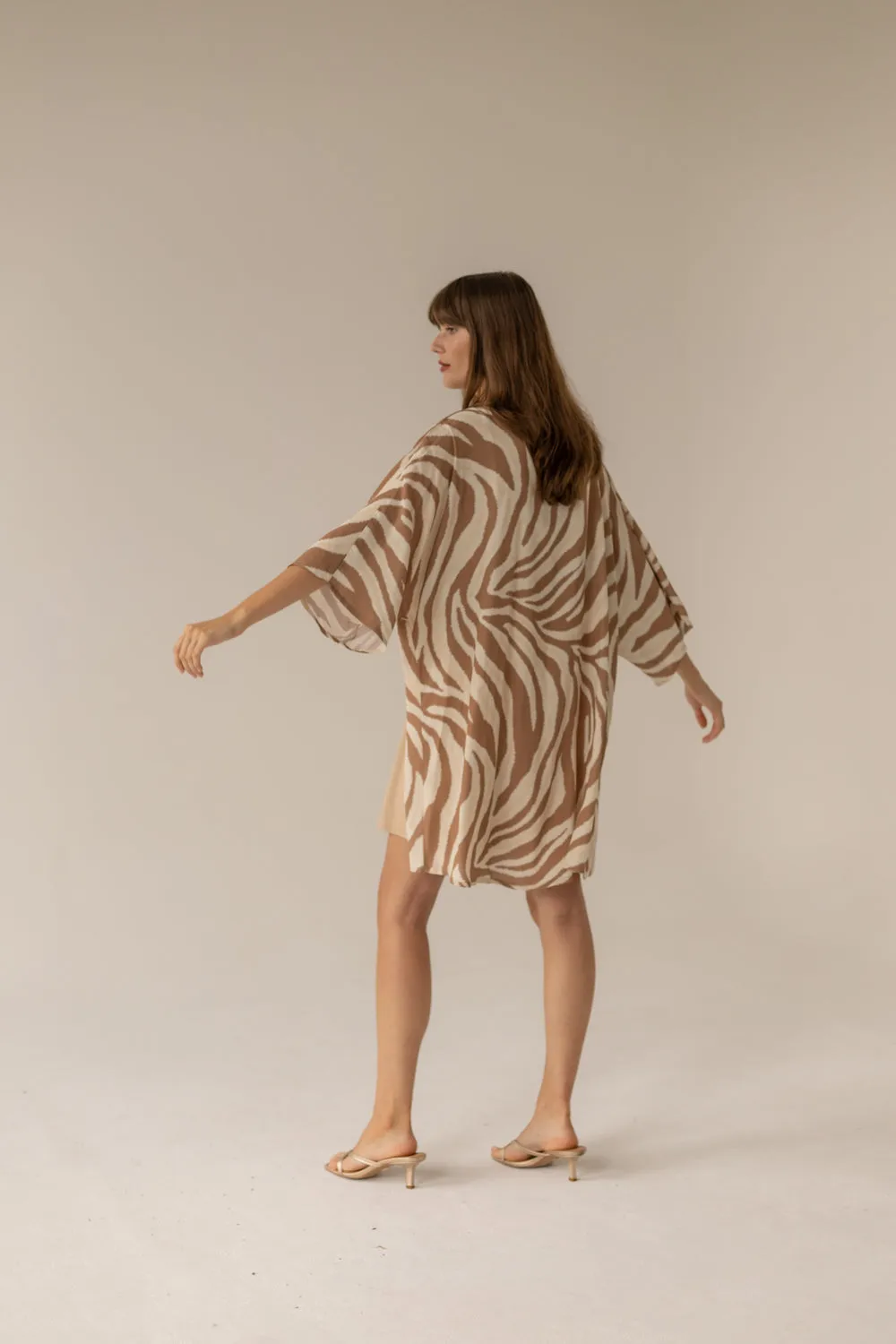 Pareo Dress Zebra Caramel