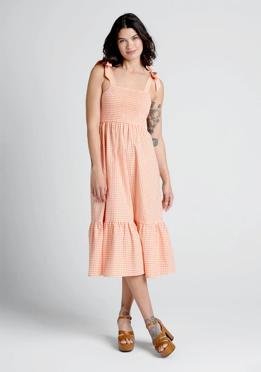 Peachy Keen, Jelly Bean Midi Dress