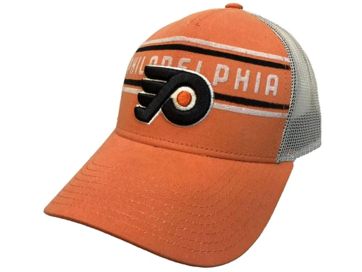 Philadelphia Flyers Adidas Orange CCM Vintage Mesh Structured Snapback Hat Cap