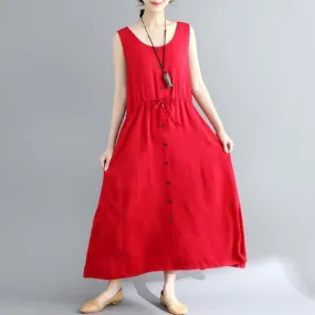 Plus Size Cotton Linen Sundress