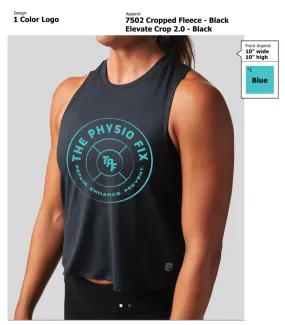 "The Physio Fix" Women's Dark Gray Cropped Tank