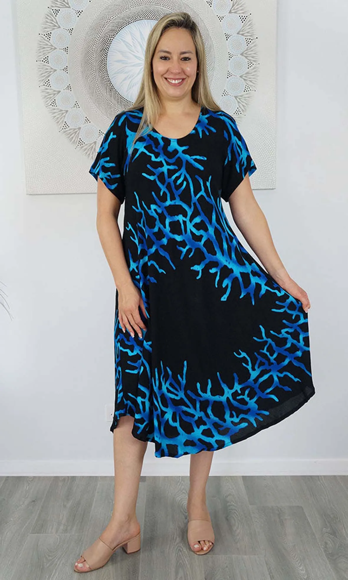 Rayon Dress Newport Flame, More Colours