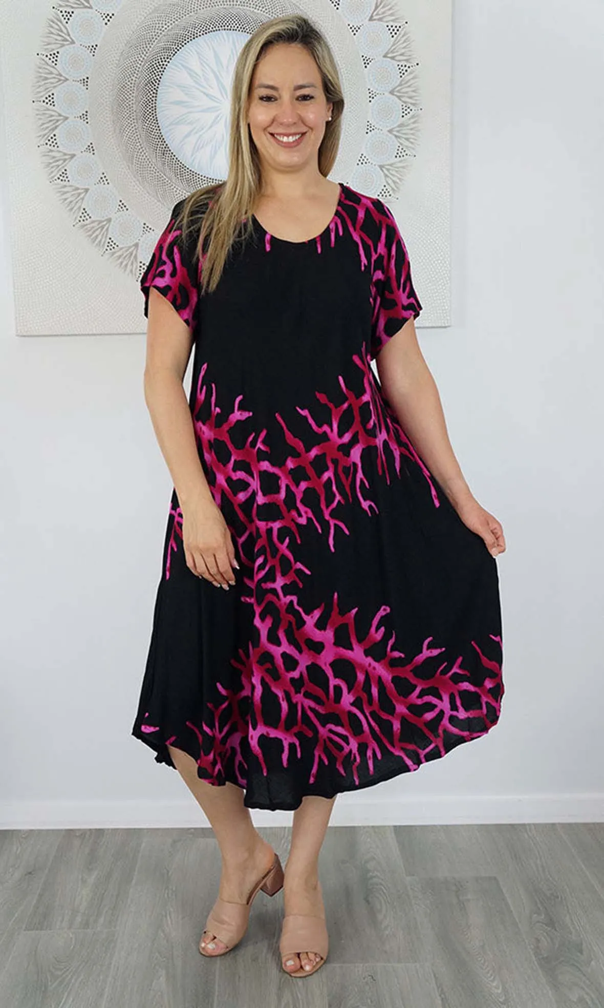 Rayon Dress Newport Flame, More Colours