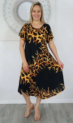 Rayon Dress Newport Flame, More Colours