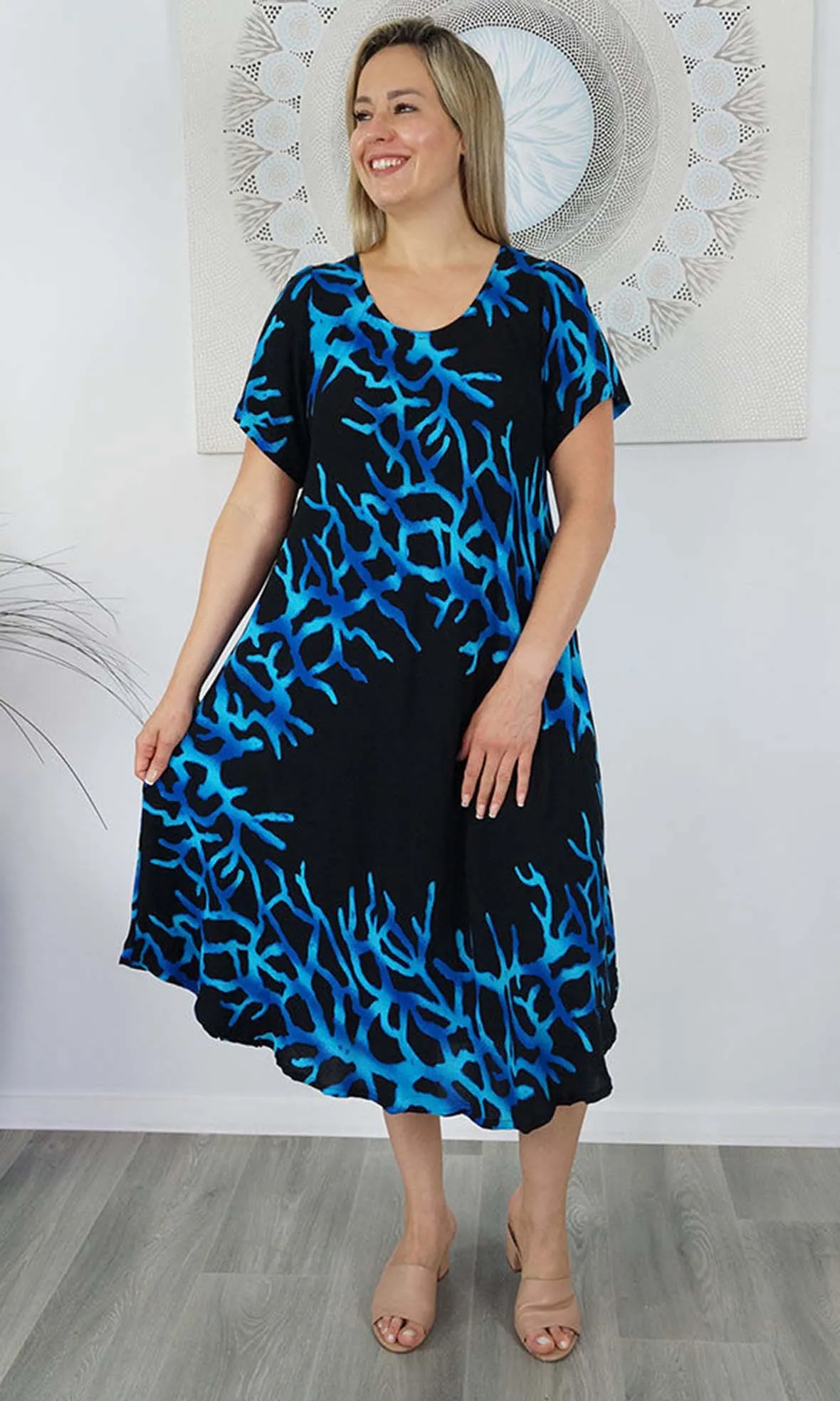 Rayon Dress Newport Flame, More Colours