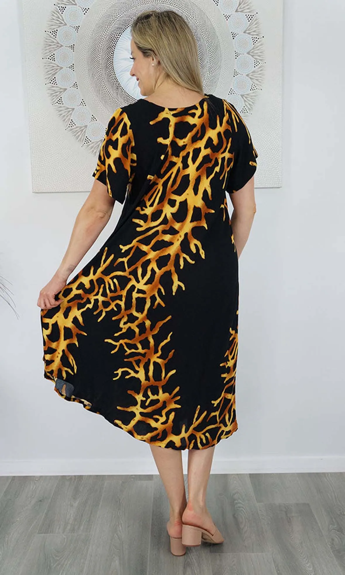 Rayon Dress Newport Flame, More Colours