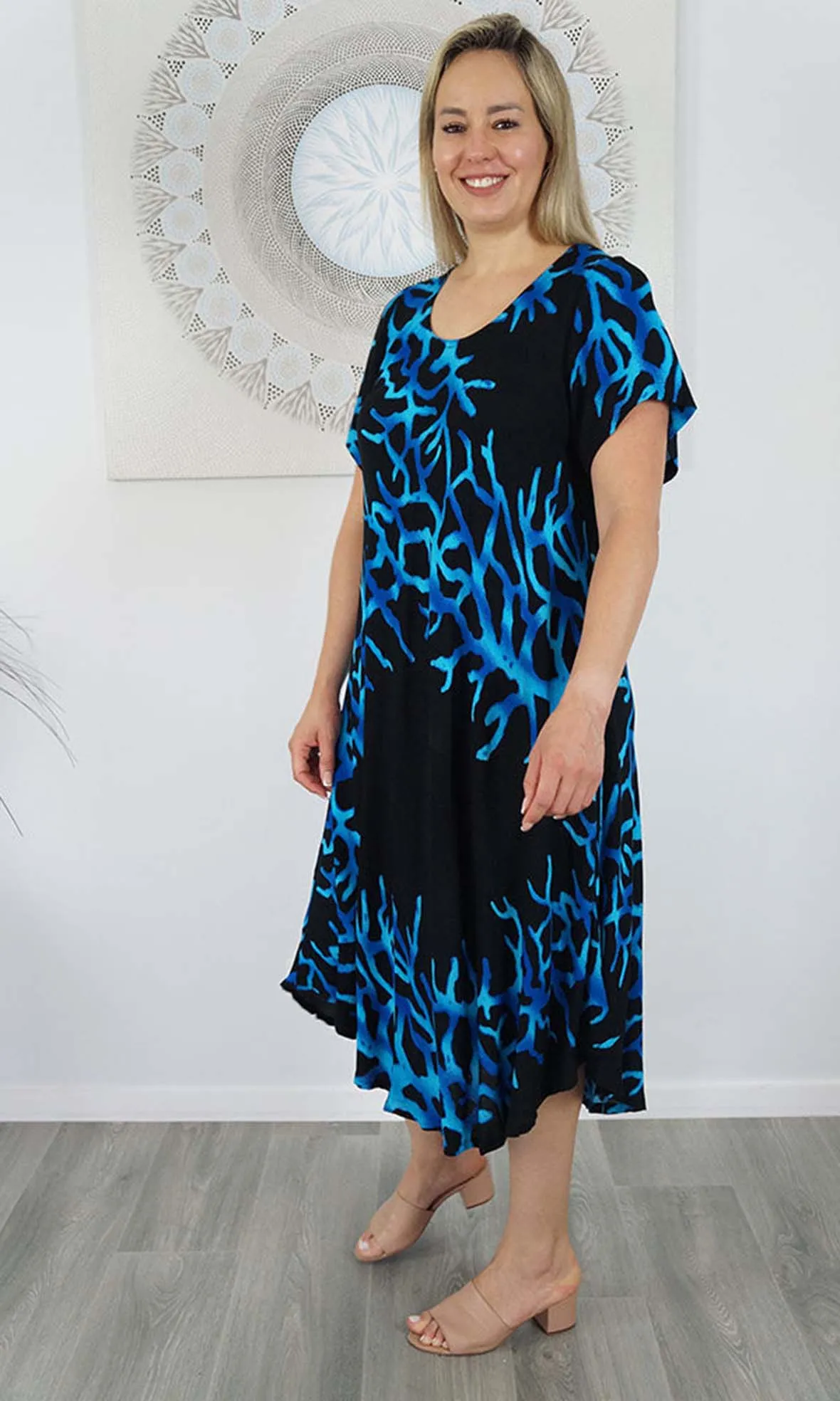 Rayon Dress Newport Flame, More Colours