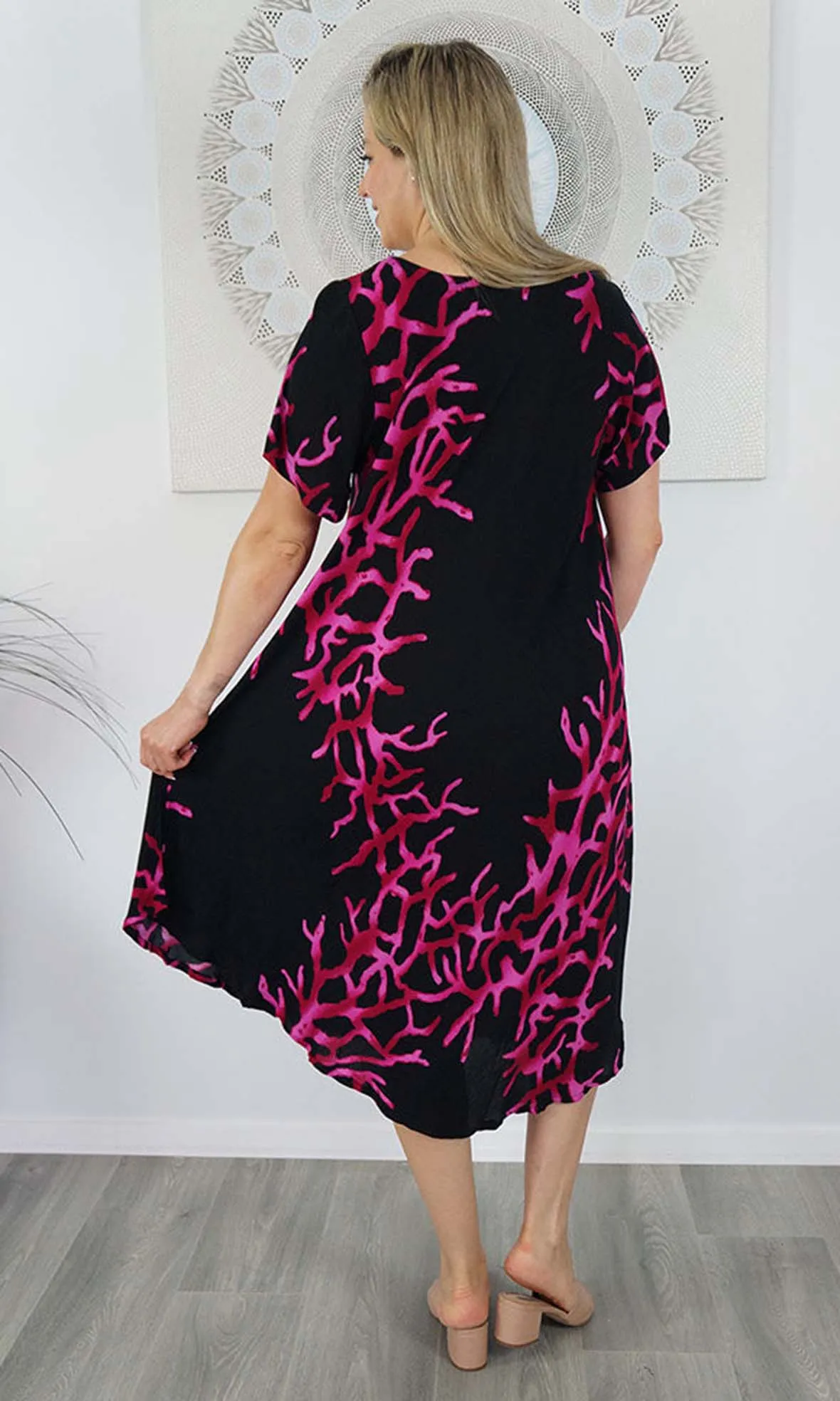 Rayon Dress Newport Flame, More Colours