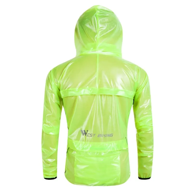 Reflective Cycling Raincoat Windproof Waterproof Windbreaker Bike Jersey Mountain Road Bicycle Bike Cycling Raincoat