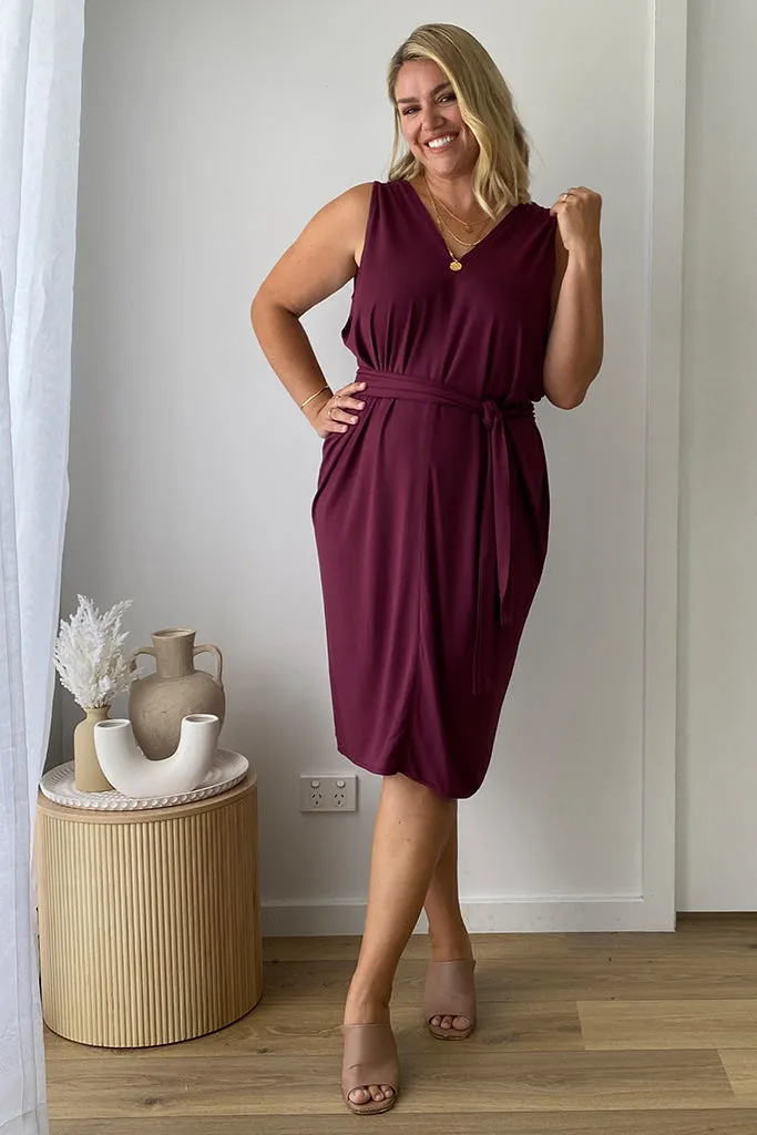 Reversi Dress - Burgundy