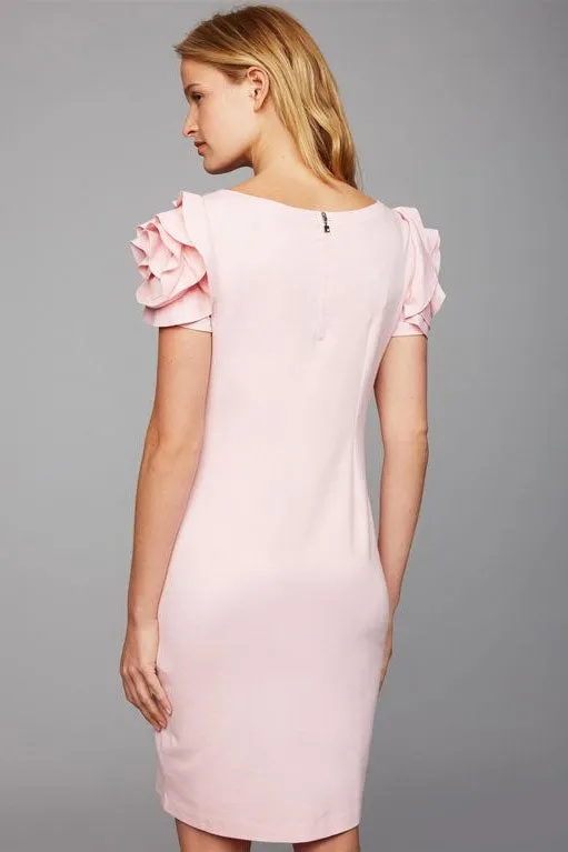 Rose Sleeve Maternity Dress in Blush Pink