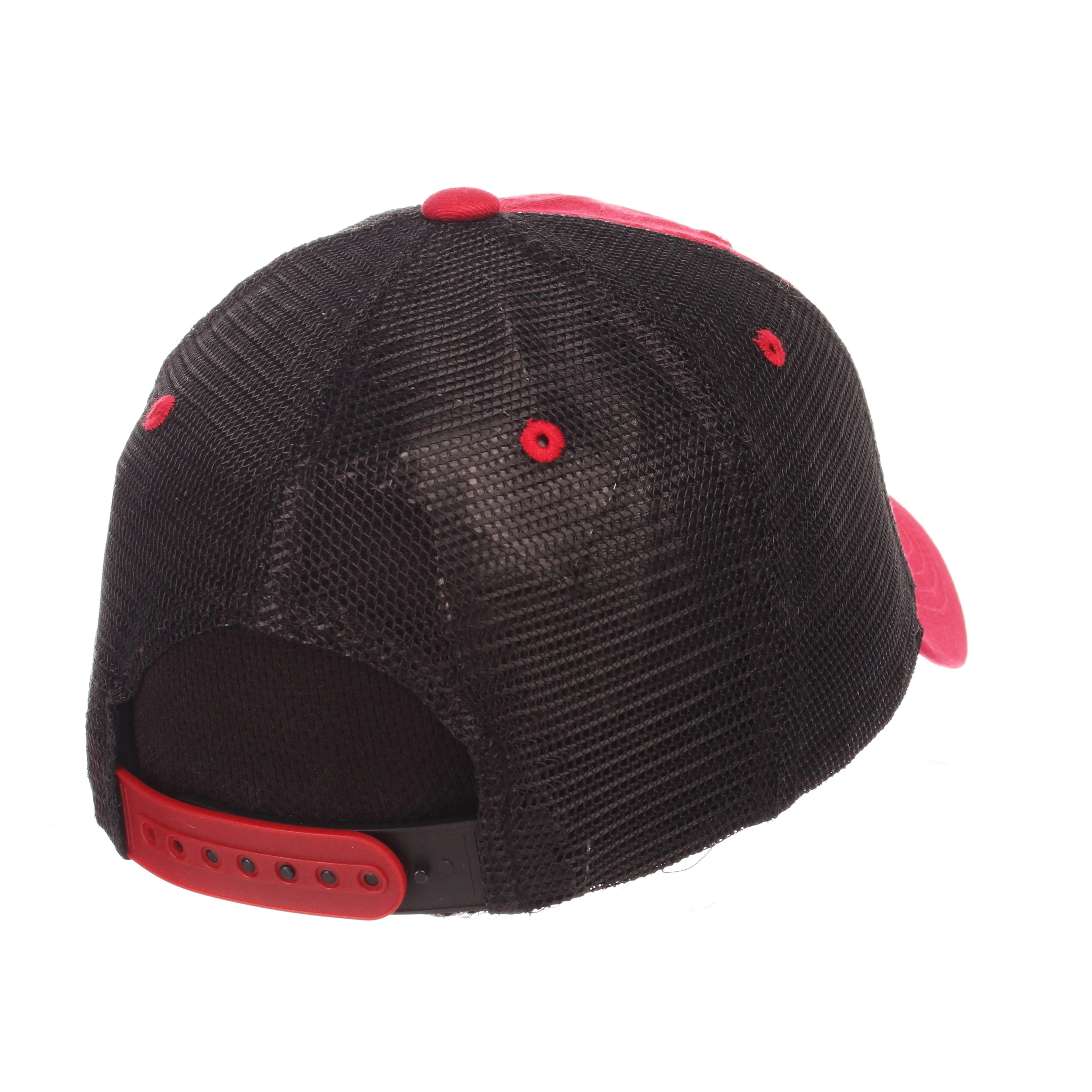 Rutgers Scarlet Knights Zephyr "Freeway" Red w/ Black Mesh Adj. Slouch Hat Cap