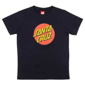 Santa Cruz Classic Dot Short Sleeve Youth T-Shirt - Black