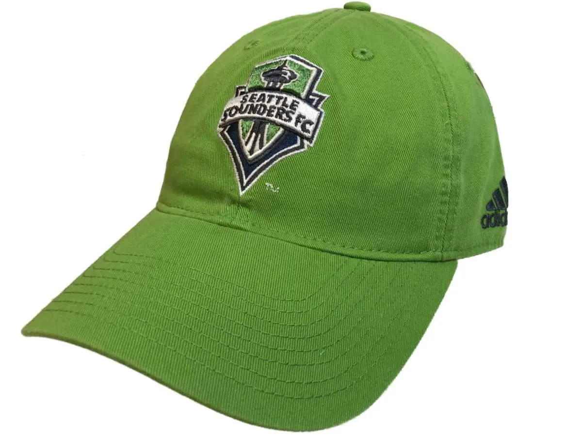 Seattle Sounders FC Adidas Green Crew Adjustable Strapback Slouch Relax Hat Cap