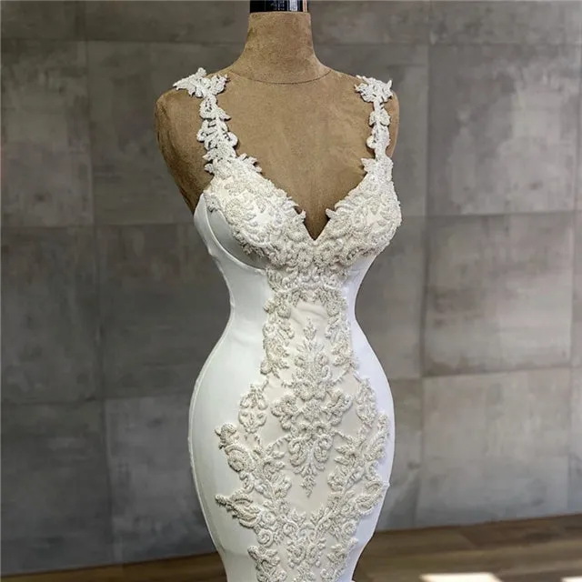 Seductive Sleeveless Mermaid Wedding dress