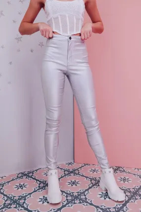 Shimmer And Shine Skinny Pants - Silver