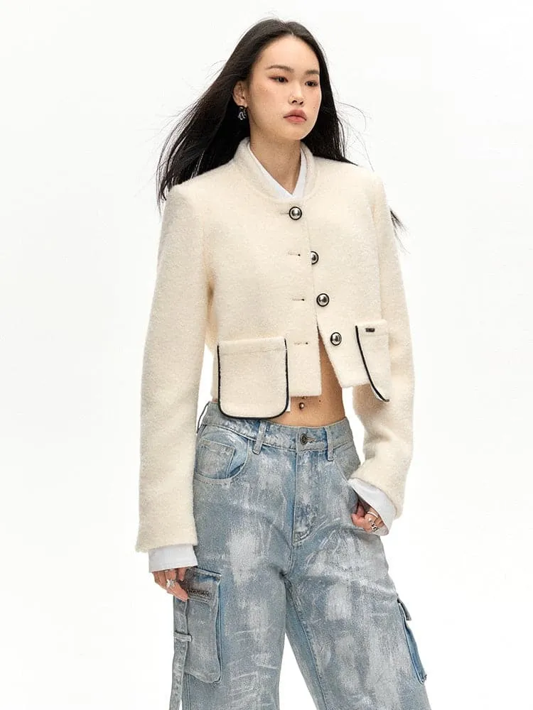 Silver Buckle Cropped Jacket