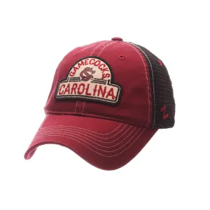 South Carolina Gamecocks Zephyr Garnet Route Style Mesh Back Slouch Adj. Hat Cap