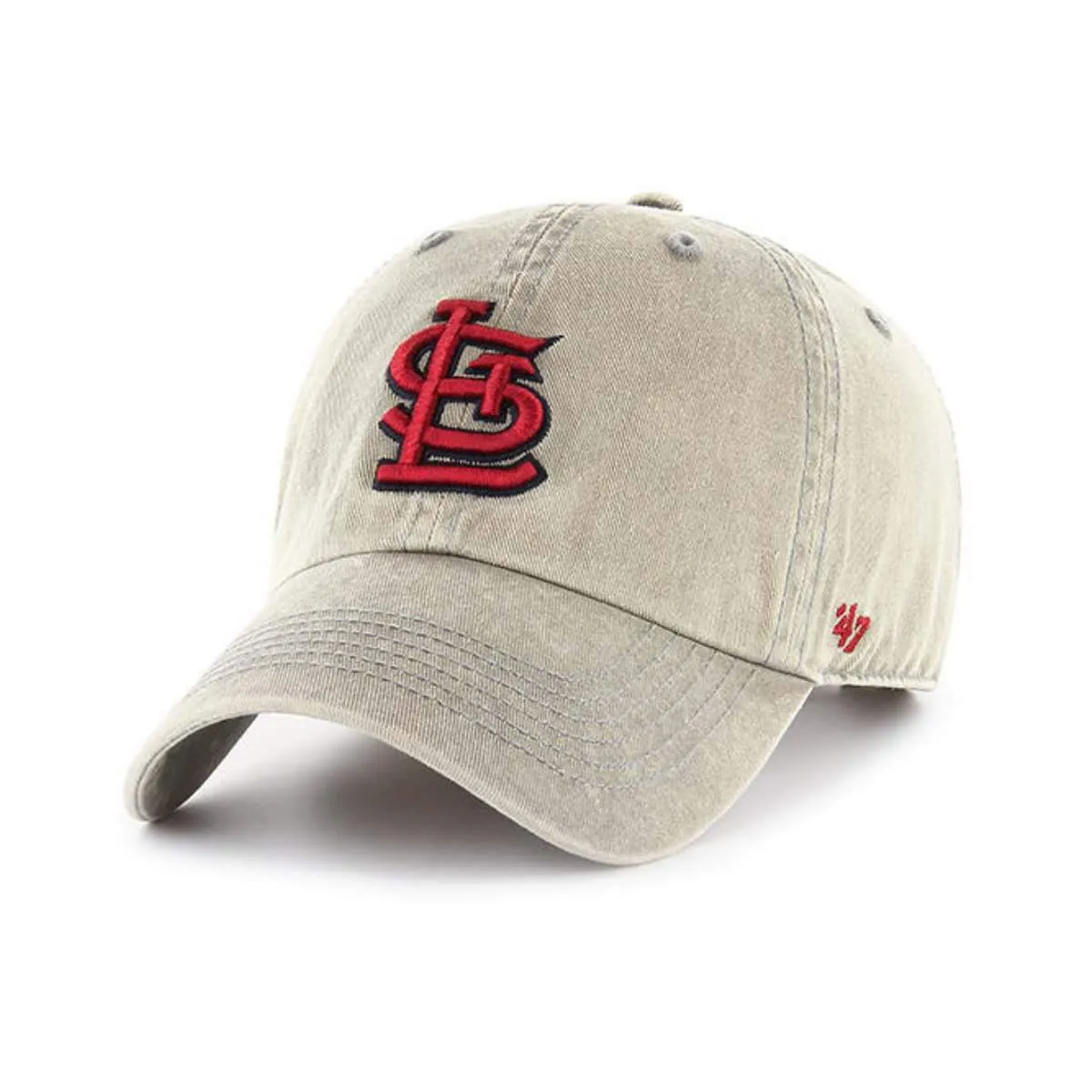 St. Louis Cardinals '47 Gray Cement Clean Up Adj. Strapback Slouch Hat Cap