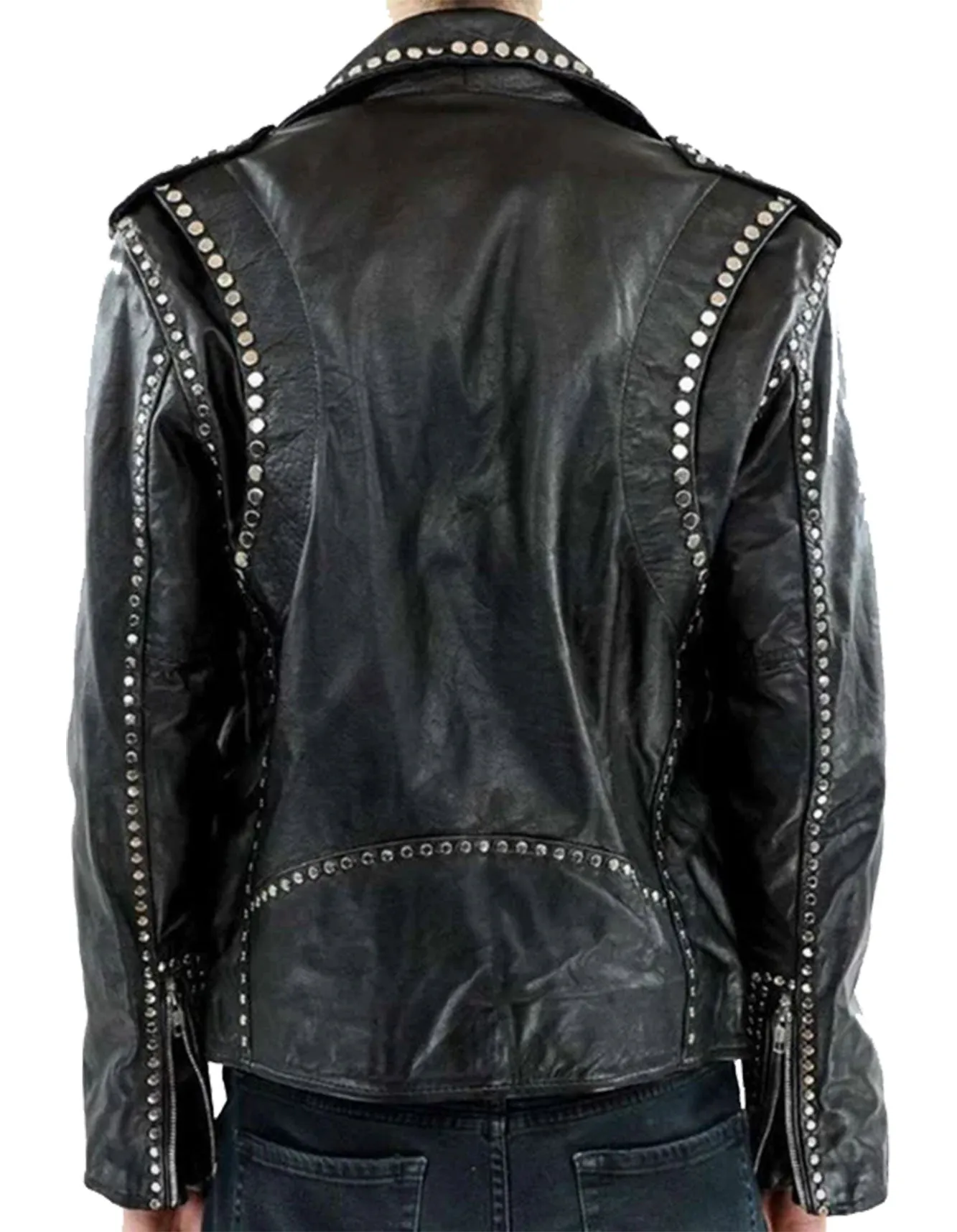 Studded Stormfront Black Leather Jacket