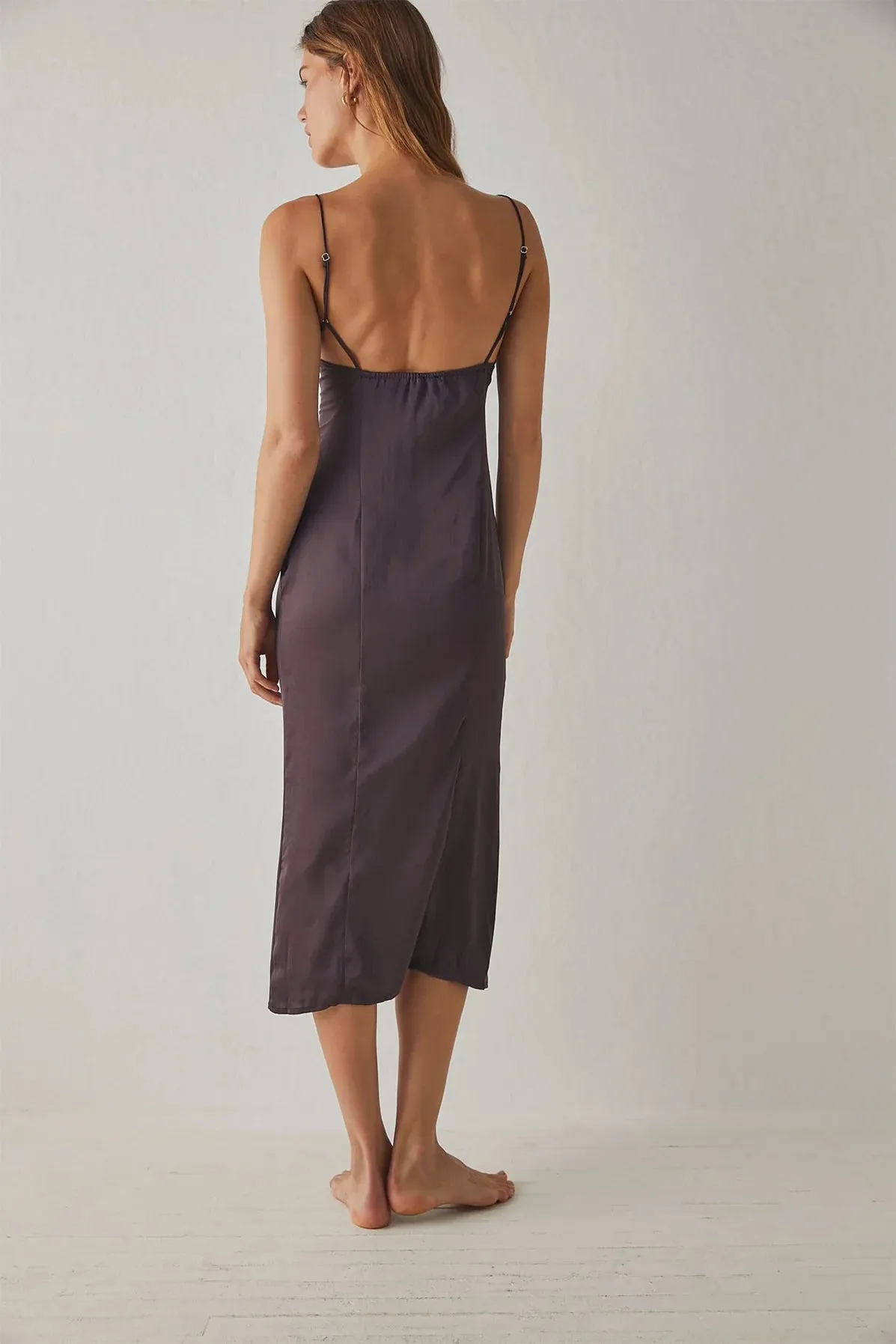 The City Cool Midi Slip by Free People - Chocolate Merlot