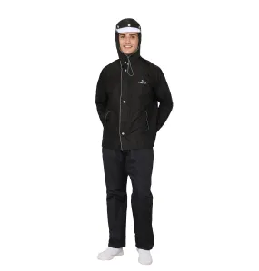 THE CLOWNFISH Nylon Viner Pro Series Reversible Waterproof Double Layer Men's Standard Length Raincoat (Black, 4Xl-Size)