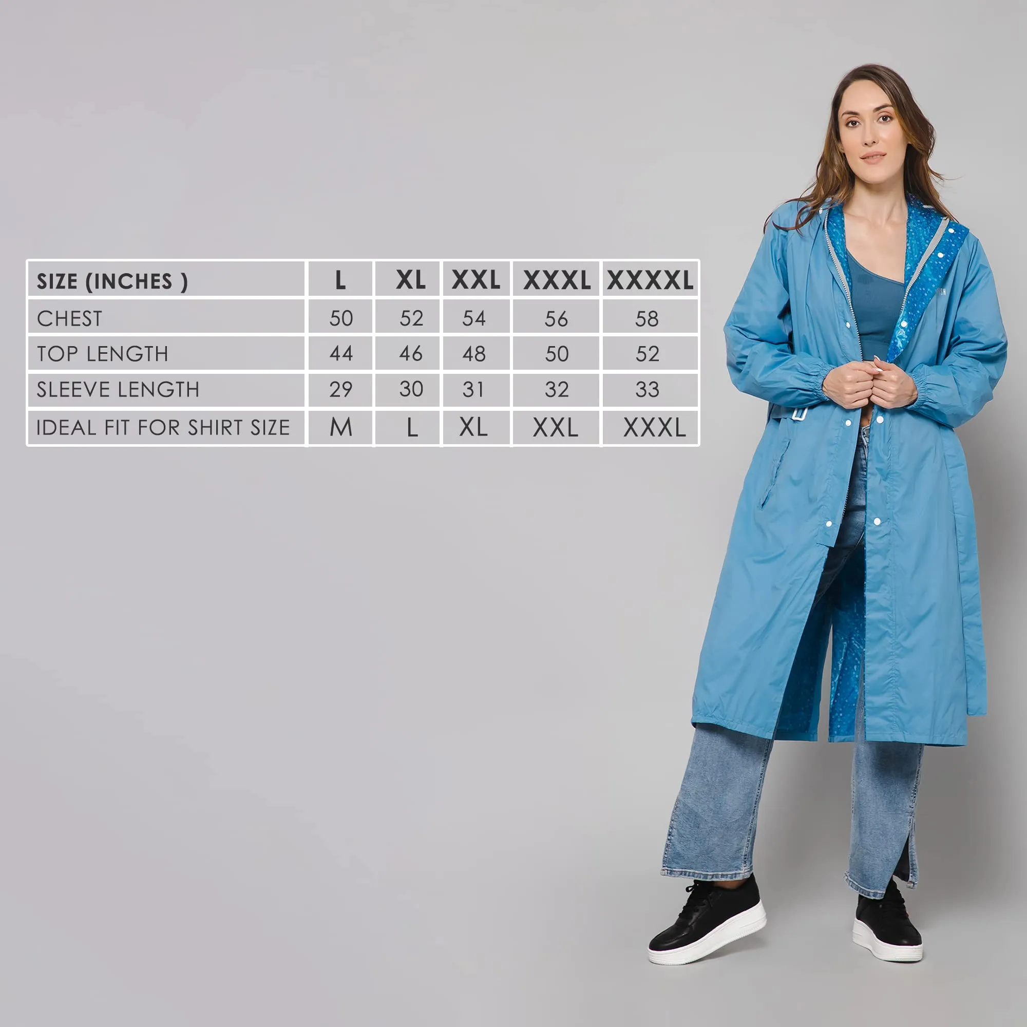 THE CLOWNFISH Raincoats for Women Rain Coat for Women Longcoat Raincoat for Ladies Waterproof Reversible Double Layer. Aquashield Series (Pista Green, XXXX-Large)