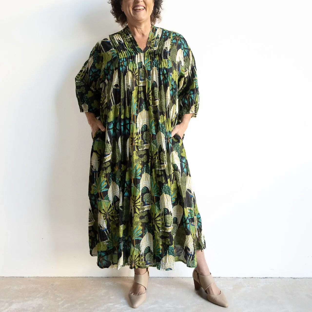 The Wanderer Tunic Dress - Peacock Garden