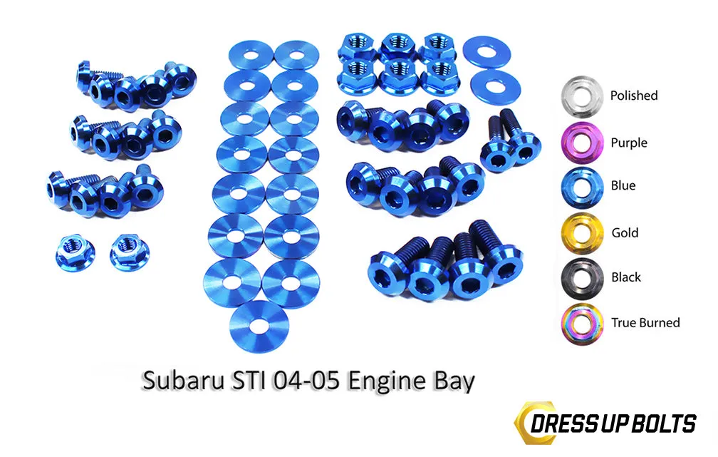 Titanium Engine Bay Dress-Up Bolt Kit 2002-2005 WRX and STi